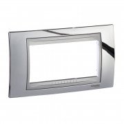 Рамка 4-модульна Schneider Electric Unica Top хром блискучий/алюміній MGU66.104.010
