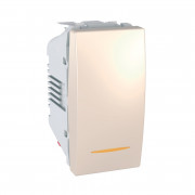 Вимикач Schneider Electric Unica 1-клавішний схема 6 з індикацією слонової кістки  MGU3.103.25S