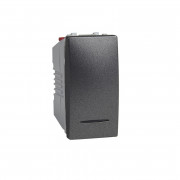 Вимикач Schneider Electric Unica 1-клавішний схема 6 з індикацією графіт MGU3.103.12S