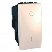 Выключатель Schneider Electric Unica 1-клавишный 16А 2 полюса схема 2 слоновая кость MGU3.162.25