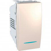 Выключатель Schneider Electric Unica кнопочный 10А с подсветкой слоновая кость MGU3.106.25N