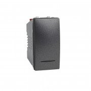 Выключатель Schneider Electric Unica 1-клавишный схема 6 с индикацией графит MGU3.103.12S