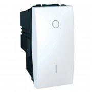 Вимикач Schneider Electric Unica 1-клавішний 16А 2 полюси схема 2 білий MGU3.162.18