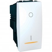 Вимикач Schneider Electric Unica 16А 2 полюси схема 2 з індикацією білий MGU3.162.18S