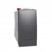 Выключатель Schneider Electric Unica кнопочный 10А с подсветкой графит MGU3.106.12N