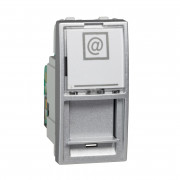 Комп'ютерна розетка Schneider Electric Unica RJ45 категорія 5e UTP алюміній MGU3.410.30