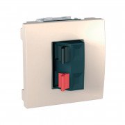 Аудио розетка Schneider Electric Unica 2 модуля слоновая кость MGU3.486.25