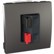 Аудио розетка Schneider Electric Unica 2 модуля графит MGU3.486.12