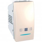 Кнопка звонка Schneider Electric Unica 10А с подсветкой и символом Звонок слоновая кость MGU3.106.25CN