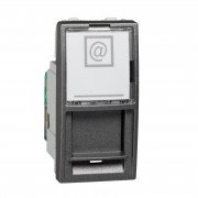 Компьютерная розетка Schneider Electric Unica RJ45 категория 5e UTP графит MGU3.410.12