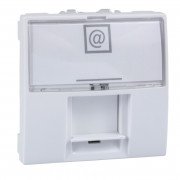 Компьютерная розетка Schneider Electric Unica RJ45 категория 5e UTP 2-модуля белый MGU3.411.18