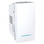 Выключатель перекрестный Schneider Electric Unica 10А схема 7 с подсветкой белый MGU3.105.18N