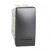 Выключатель перекрестный Schneider Electric Unica 10А схема 7 с подсветкой графит MGU3.105.12N