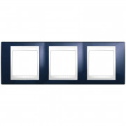 Рамка 3-постовая Schneider Electric Unica Plus индиго/белый MGU6.006.842