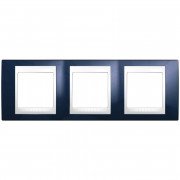 Рамка 3-постовая Schneider Electric Unica Plus индиго/белый MGU6.006.842