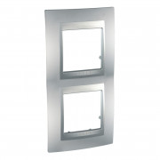 Рамка 2-постова Schneider Electric Unica Top вертикальна алюміній MGU6.004V.30