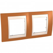 Рамка 2-постова Schneider Electric Unica Plus помаранчевий/слонова кістка MGU6.004.569