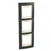 Рамка 3-постовая Schneider Electric Unica Plus вертикальная какао/слоновая кость MGU6.006V.571