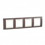 Рамка 4-постовая Schneider Electric Unica Plus лиловый/слоновая кость MGU6.008.576