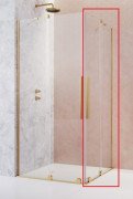 Душевая дверь с пристенком (правая часть кабины) Radaway Furo Gold KDD 110х200 см раздвижная золото/прозрачное стекло 10105110-09-01R