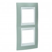 Рамка 2-постова Schneider Electric Unica Plus вертикальна морська хвиля/білий MGU6.004V.870