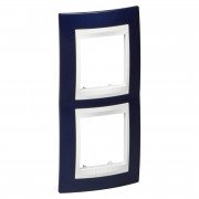 Рамка 2-постовая Schneider Electric Unica Plus вертикальная индиго/белый MGU6.004V.842