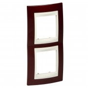 Рамка 2-постова Schneider Electric Unica Plus вертикальна теракотовий/слонова кістка MGU6.004V.551