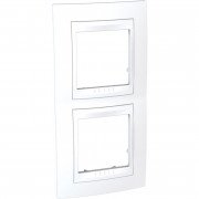 Рамка 2-постовая Schneider Electric Unica Plus вертикальная белый MGU6.004V.18