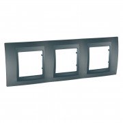 Рамка 3-постовая Schneider Electric Unica Top графит MGU6.006.12