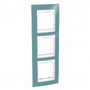 Рамка 3-постова Schneider Electric Unica Plus вертикальна синій/білий MGU6.006V.873