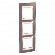 Рамка 3-постовая Schneider Electric Unica Plus вертикальная лиловый/слоновая кость MGU6.006V.576