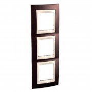 Рамка 3-постова Schneider Electric Unica Plus вертикальна теракотова/слонова кістка MGU6.006V.551