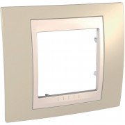 Рамка 1-постова Schneider Electric Unica Plus пісочна/слонова кістка MGU6.002.567