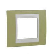 Рамка 1-постова Schneider Electric Unica Plus зелене яблуко/слонова кістка MGU6.002.563