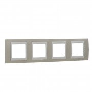 Рамка 4-постова Schneider Electric Unica Plus пісочний/слонова кістка MGU6.008.567
