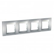 Рамка 4-постовая Schneider Electric Unica Top алюминий MGU6.008.30