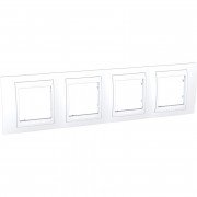 Рамка 4-постовая Schneider Electric Unica Plus белый MGU6.008.18