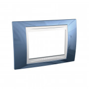 Рамка 3-модульная Schneider Electric Unica Plus голубой лед/белый MGU6.103.854