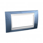 Рамка 4-модульна Schneider Electric Unica Plus блакитний лід/білий MGU6.104.854
