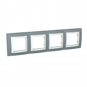 Рамка 4-постова Schneider Electric Unica Basic сірий техно/білий MGU2.008.858