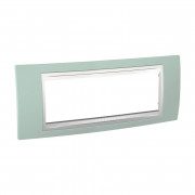 Рамка 6-модульна Schneider Electric Unica Plus морська хвиля/білий MGU6.106.870