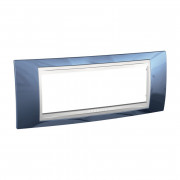 Рамка 6-модульна Schneider Electric Unica Plus блакитний лід/білий MGU6.106.854