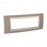 Рамка 6-модульная Schneider Electric Unica Plus коричневый/слоновая кость MGU6.106.574