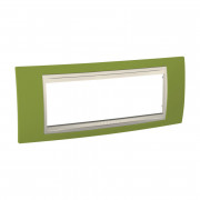 Рамка 6-модульная Schneider Electric Unica Plus фисташковый/слоновая кость MGU6.106.566