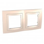 Рамка 2-постовая Schneider Electric Unica Basic кремовый/слоновая кость MGU2.004.559