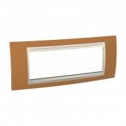 Рамка 6-модульна Schneider Electric Unica Plus помаранчевий/слонова кістка MGU6.106.569