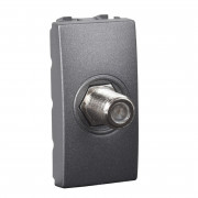 Розетка ТВ індивідуальна Schneider Electric Unica графіт MGU3.468.12