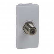 Розетка ТВ индивидуальная Schneider Electric Unica гнездовой разъем белый MGU3.468.18