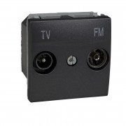 Розетка TV-FM кінцева Schneider Electric Unica графіт MGU3.452.12