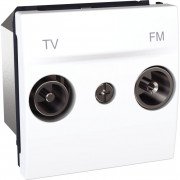 Розетка TV-FM прохідна Schneider Electric Unica білий MGU3.453.18